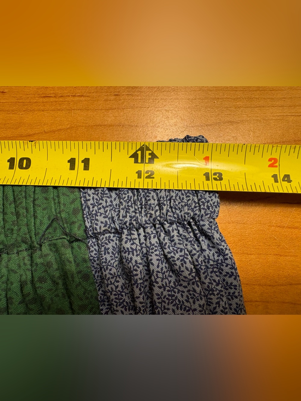 New Handmade Patchwork Maxi Skirt in Mustard, Navy & Red 13↔️30↕️ #1377 - Picture 7 of 7